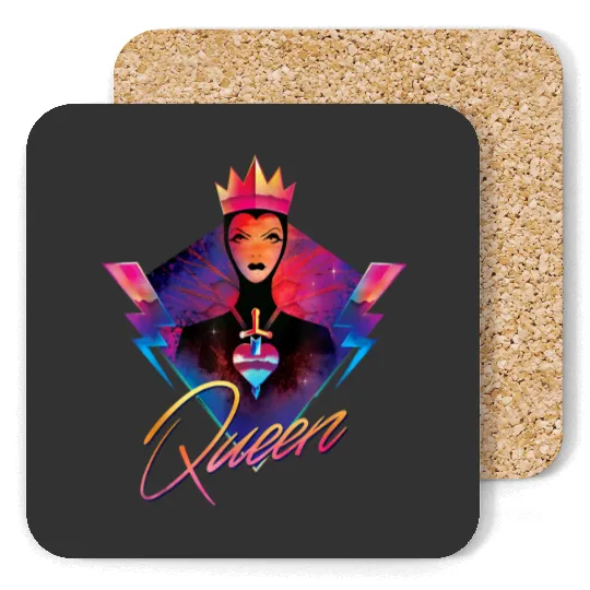 Disney Villains Evil Queen Neon 90s Rock Band 93 Coasters