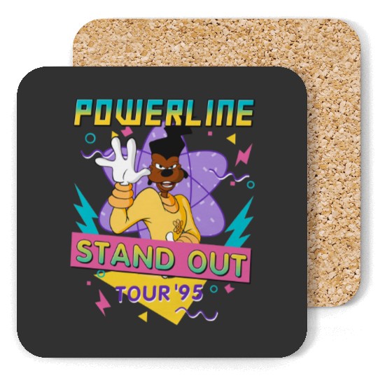 Disney Powerline Stand Out World Tour 95 Coasters, Disney Vintage A Goofy Movie Powerline Coasters,WDW Matching Family Coasters