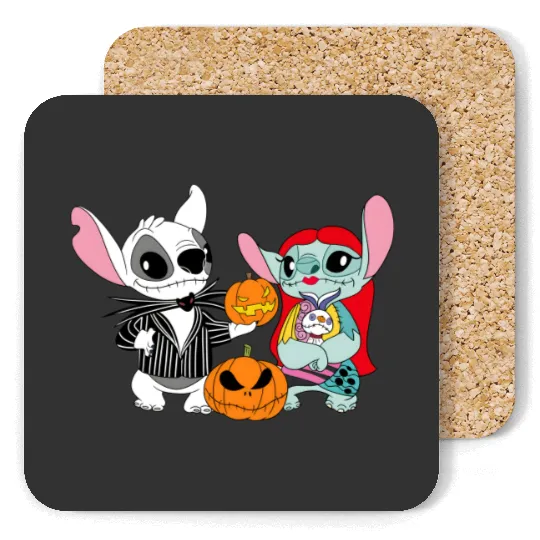 Discover Disney Lilo and Stitch Anger Halloween Costume Jack Skellington and Sally Coasters