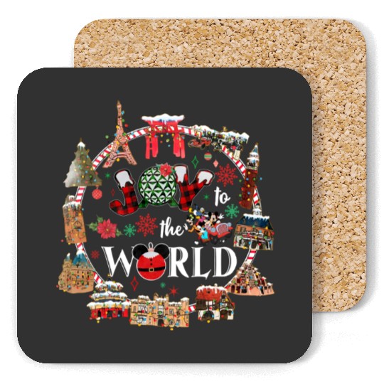 Joy to the World  Coasters, Epcot Christmas Coasters, Epcot World Coasters, Disney Christmas Coasters