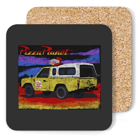 Disney Pixar Toy Story Pizza Planet Truck Distressed Coasters,