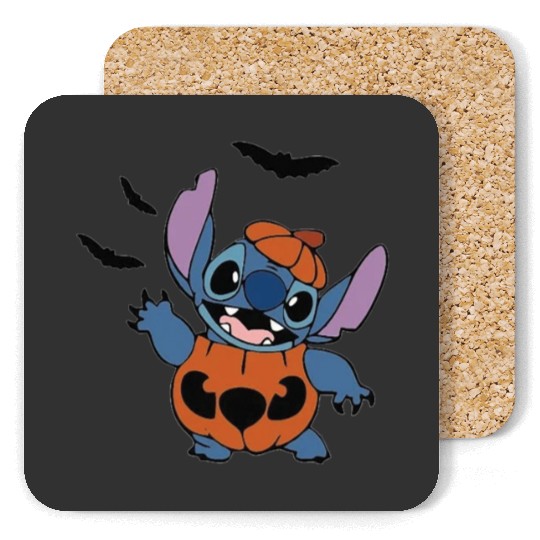 Funny Stitch ,Disney Halloween , Retro Horror Halloween , Horror Movie Character Sh Coasters