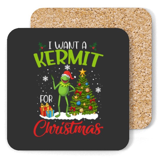 Disney The Muppets Christmas Coasters, I Want A Kermit For Christmas Coasters