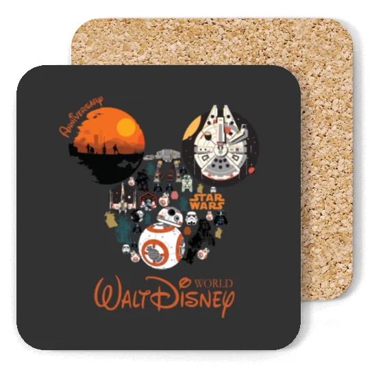 Stars Wars Mickey Ears Coasters, Disney Stars Wars Coasters