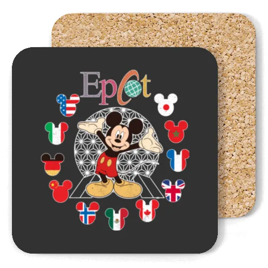 Disney Epcot World Traveler Coasters, Disney Epcot World Traveler Disney Trip Matching Coasters
