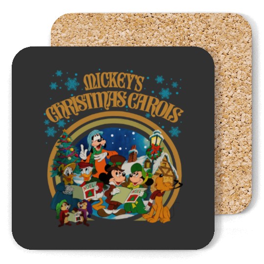 Mickey's Christmas Carol Coasters, Disney Xmas Movie Coasters