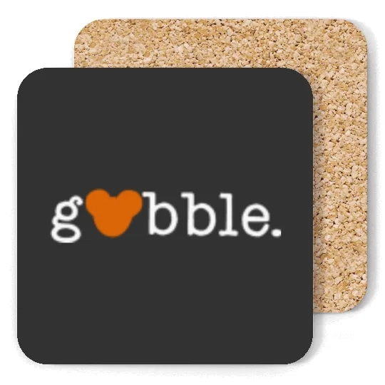 Thanksgiving Mickey Gobble Coasters, Disney Thanksgiving Coasters