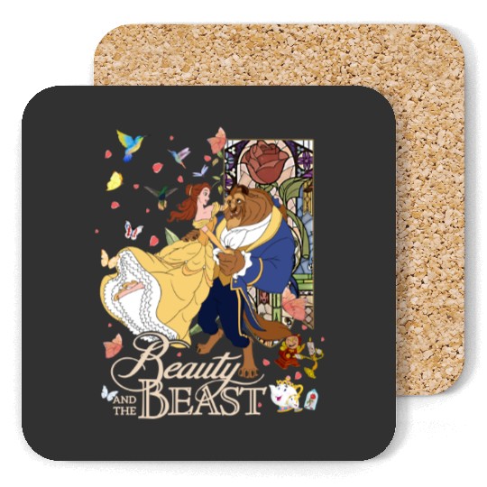 Vintage Beauty And The Beast  Coasters, Disney Princess Coasters