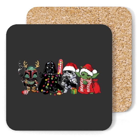 Star Wars Christmas Coasters, Disney Christmas Coasters, Star Wars Coasters