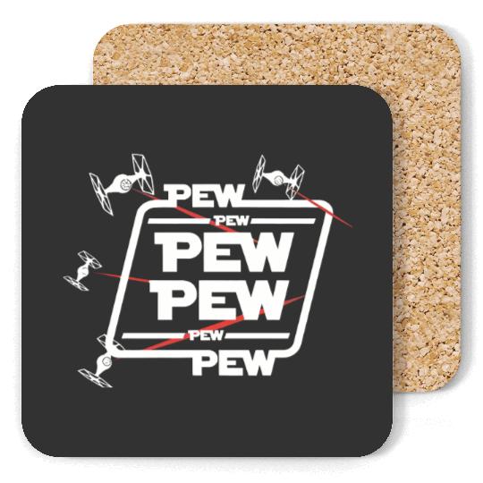Pew Pew Coasters, Pew Pew with Drone Coasters, Disney Unisex Coasters, Funny Coasters