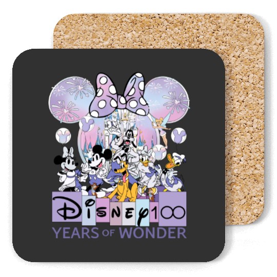 Mickey and Friends Disney 100 Years of Wonder Coasters, 100th Disney Anniversary Coasters