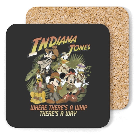 Mickey And Friends Indiana Jones Coasters, Indiana Jones Ride Coasters, Disneyland Coasters