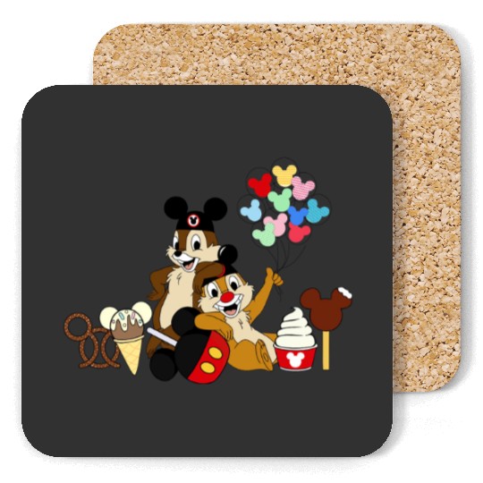 Disney Family Coasters | Disney Sibling Coasters | Chip and Dale Snacks Coasters