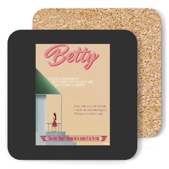 Discover Betty Taylor Vintage Art Coasters, Taylor Midnights Song Cover