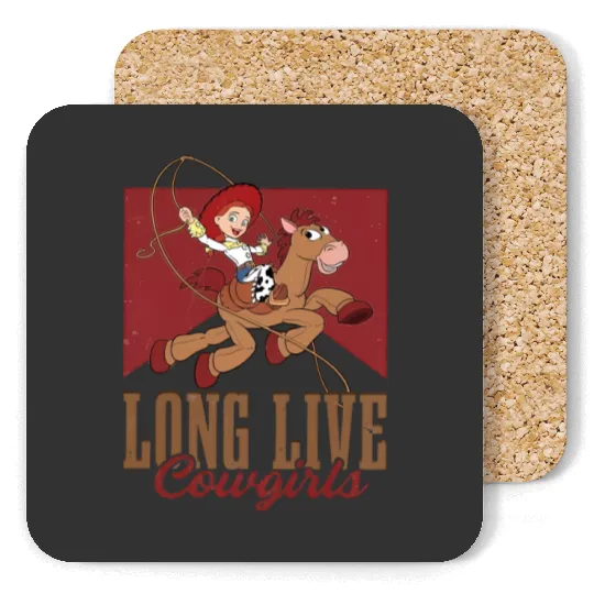 Retro Disney Toy Story Jessie Coasters Long Live Cowgirls Coasters, Toy Story Jessie and Bullseye Coasters