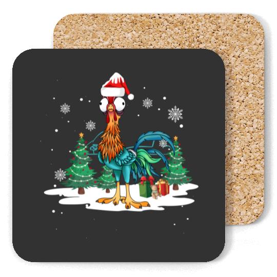 Hei Hei Moana Disney Christmas Coasters, Funny Christmas Coasters