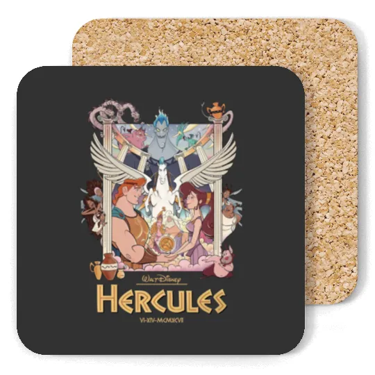 Disney Hercules Coasters, Retro Hercules 1997 Coasters, Magic Kingdom Coasters