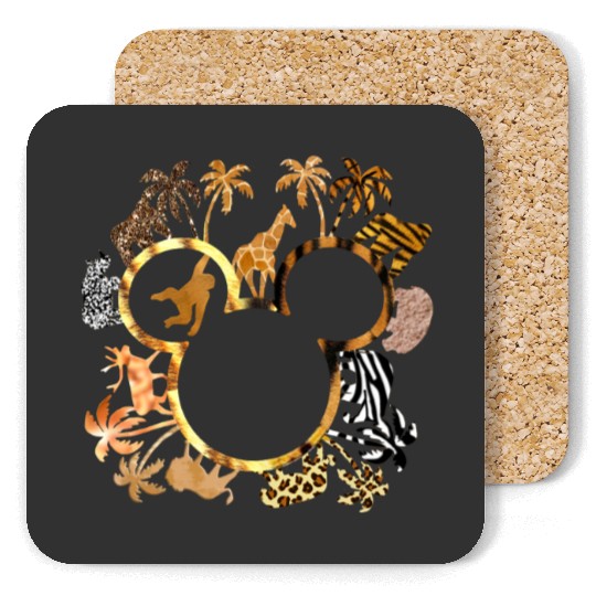 Disney Animal Kingdom Coasters, Disney Safari, Disney Leopard Coasters, Hakuna Matata Coasters