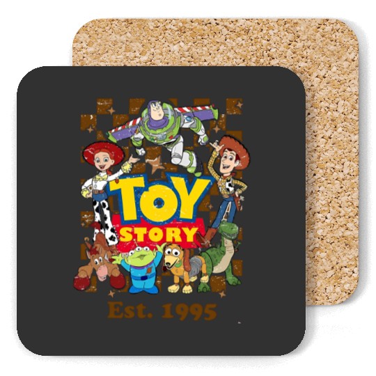 Vintage Disney Pixar Toy Story 1995 Characters Coasters, Disneyworld Coasters, Disneyland Coasters