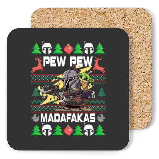 Pew Pew Madafakas Coasters, Star Wars Christmas Coasters, Disney Ugly Matching Coasters