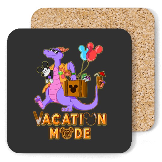 Disney Funny Figment & Mickey Mouse Coasters, Disneyland Coasters
