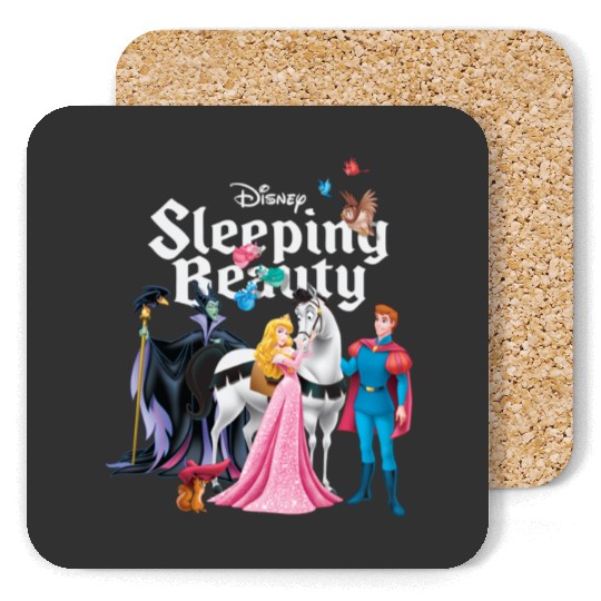 Vintage Sleeping Beauty Coasters, Aurora Princess Coasters, Disneyland Coasters