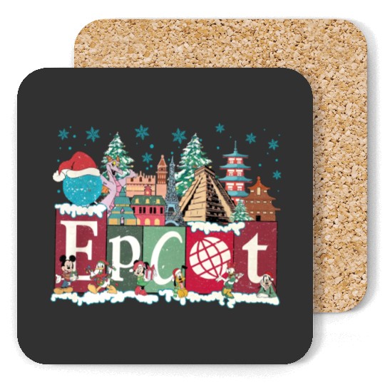 Epcot Christmas Coasters, Joy to the World, Disney Christmas Trip Coasters