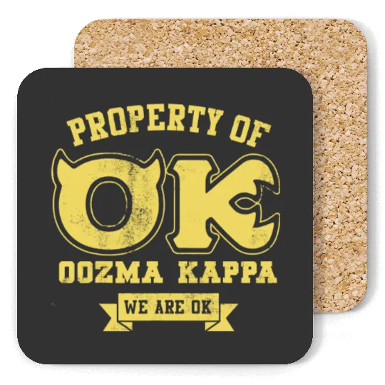 Monsters University Property Of OK Logo Coasters, Magic Kingdom, Disney Monters Inc Coasters