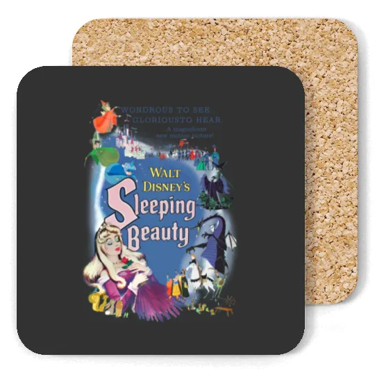 Retro Disney Sleeping Beauty Coasters, Aurora and Prince Philip Coasters