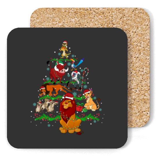 Disney Christmas Tree Lion King Character Coasters
