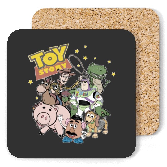 Retro Disney Toy Story Coasters, Vintage Toy Story Coasters, Woody and Buzz Lightyear, You've Got A Friend In Me Coasters