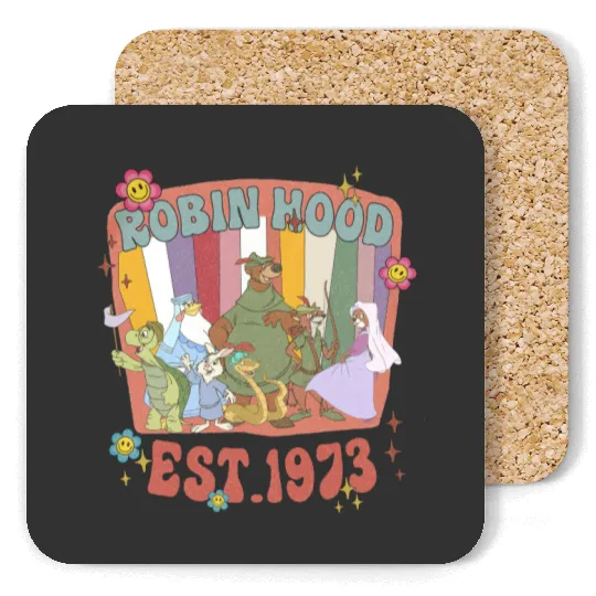 Vintage 90s Robin Hood Coasters, Disney Robin Hood 1973