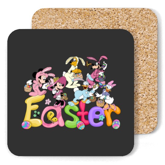 Retro Disney Easter Coasters Mickey Easter Coasters Disney Bunny Coasters