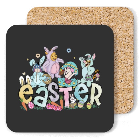 Winnie The Pooh Easter Coasters, Disney Easter Coasters, Pooh Easter Coasters