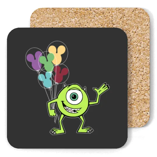 Disney Monsters Inc Coasters, Mike Wazowski Coasters, Monsters University Coasters