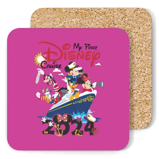 My First Disney Cruise 2024 Coasters, Captain Mickey Mouse And Friends Coasters