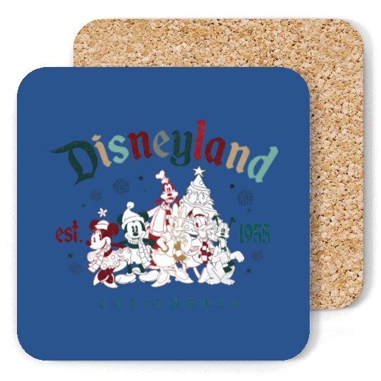 Discover Disneyland Christmas Coasters, Vintage Disneyland Christmas Coasters
