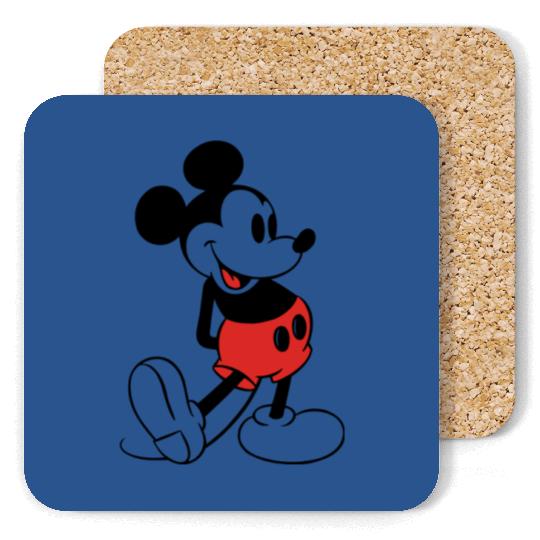 70s Mickey Mouse Black Grey Ringer Coasters Vintage 1970s Made in USA 50/50 Unofficial Disney Cartoon Character Coasters Streetwear Sportswear