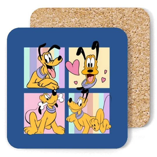 Disney Pluto Dog  Coasters, Pluto Graphic Coasters