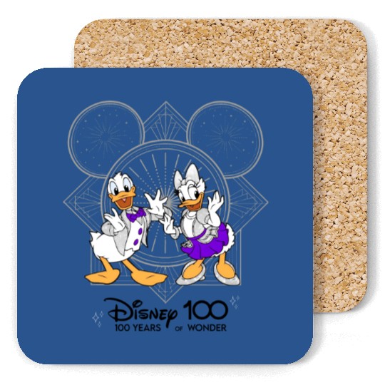 Disney 100 Years of Wonder Zip Coasters, Donald And Daisy Duck Zip Coasters
