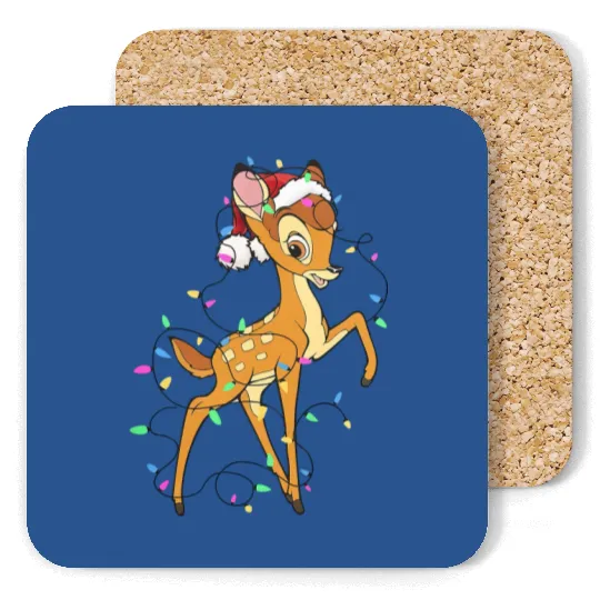 Disney Bambi Christmas Lights Coasters, Santa Bambi Shir