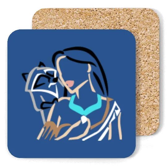 Pocahontas & Meeko embroidered Crewneck, Disney embroidered Coasters