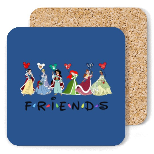 Disney Christmas Princess Friends Coasters, Disney Princess Coasters