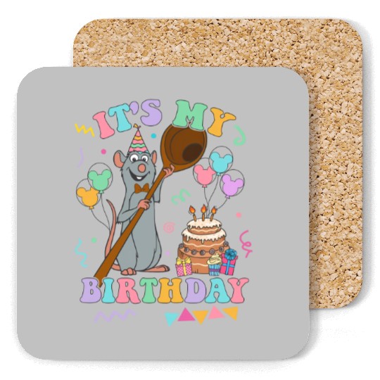 Ratatouille Remy It's My Birthday Coasters Disney Family Matching Coasters