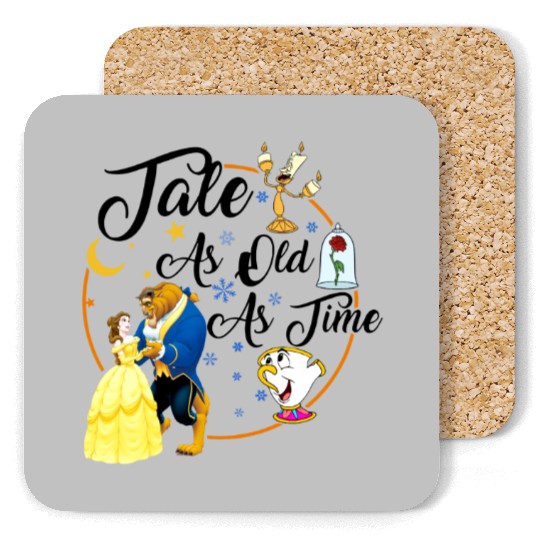 Tale as Old as Time, Beauty and the Beast Coasters, Disney Couple Coasters,  Family Vacation Coasters