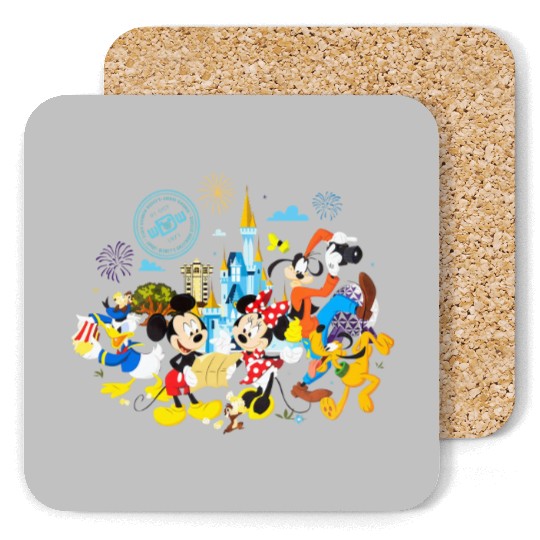 Discover Walt Disney World 100th Anniversary Mickey and Friends Coasters, Disney Trip Coasters