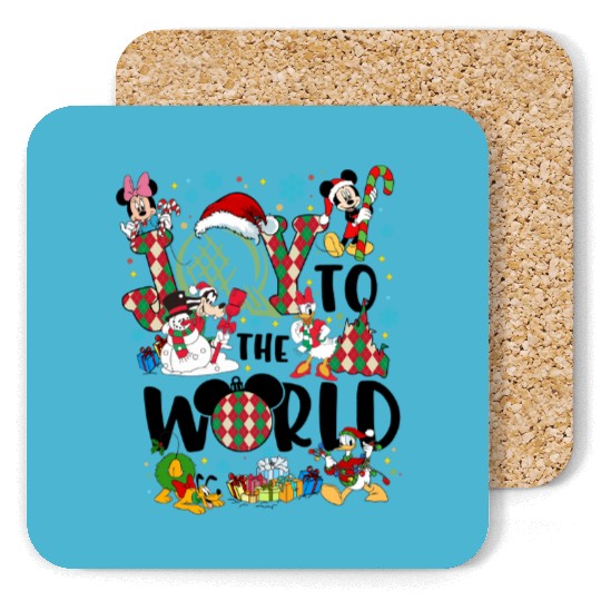 Joy to the world Disney Christmas Coasters, Epcot world tour Christmas Coasters