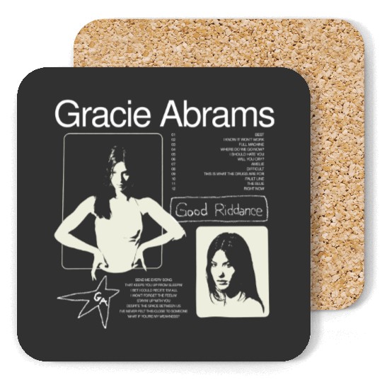 Gracie Abrams Merch Aesthetic Trendy Unique Good Riddance Coasters Coasters