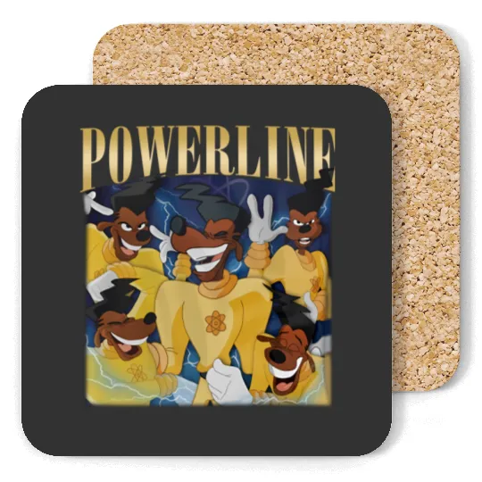 Vintage Disney Powerline Coasters, Powerline Stand Out Tour Coasters, Powerline Goofy Movie
