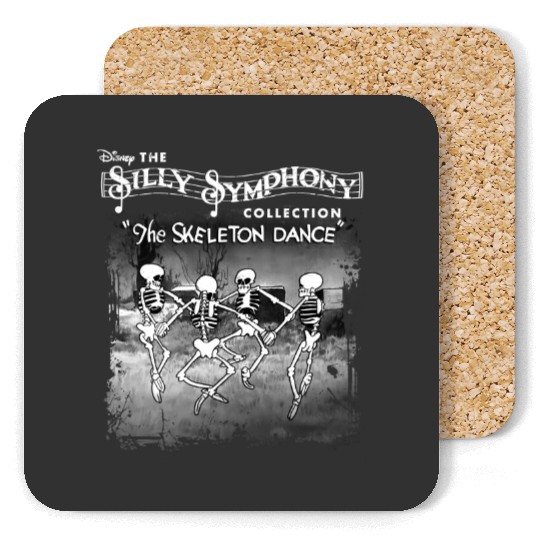 Disney Silly Symphony Coasters, Funny Disney Coasters, Disney Dancing Skeleton Coasters